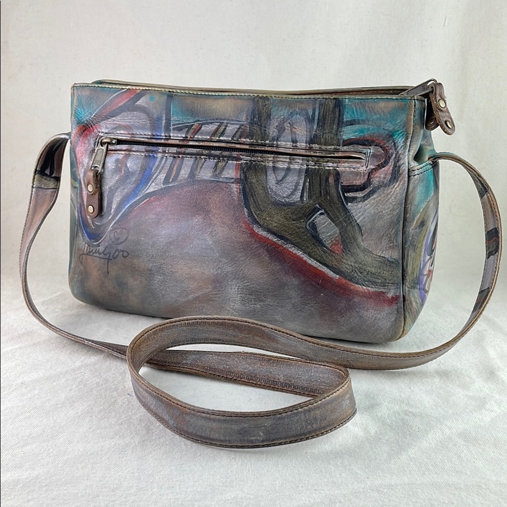 Jane Yoo Hand Painted Leather Bag